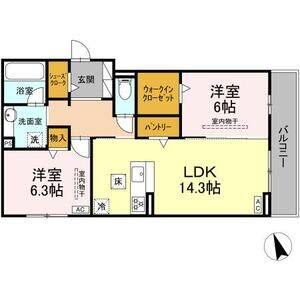 2LDK 間取り図
