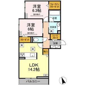 2LDK 間取り図
