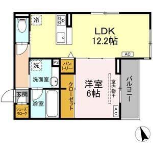 1LDK 間取り図