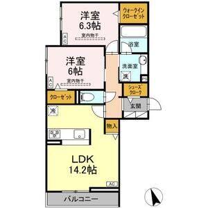 2LDK 間取り図