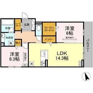 2LDK 間取り図