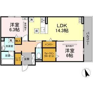 2LDK 間取り図