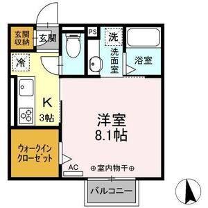1K 間取り図