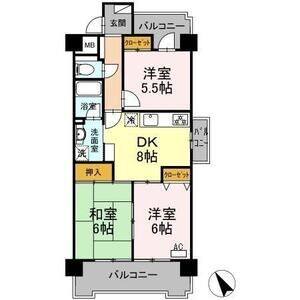 3DK 間取り図