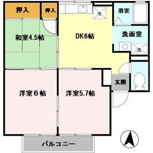 3DK 間取り図