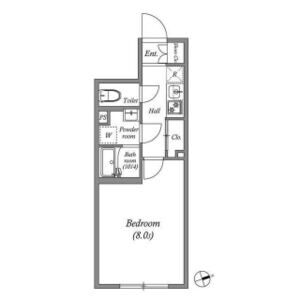 1K 間取り図