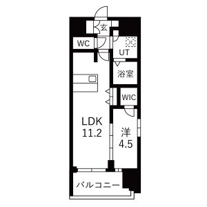 1LDK 間取り図