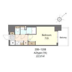 1K 間取り図