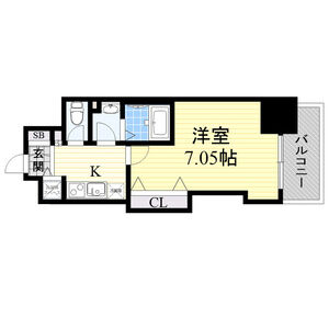 1K 間取り図