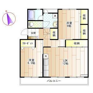 2LDK 間取り図