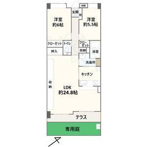 2LDK 間取り図
