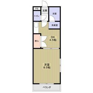 1DK 間取り図