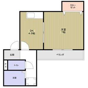 1DK 間取り図