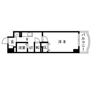 1K 間取り図