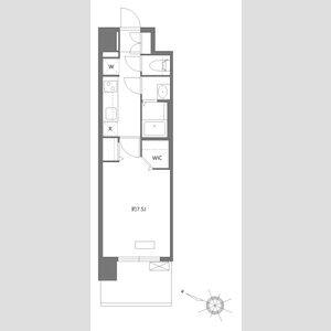1K 間取り図