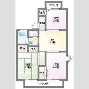 3DK 間取り図