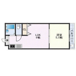 1LDK 間取り図