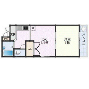 1DK 間取り図