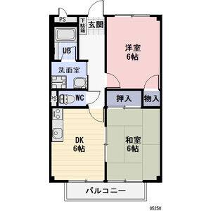 2DK 間取り図
