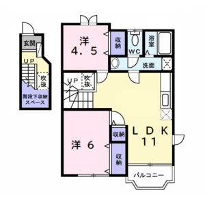 2LDK 間取り図