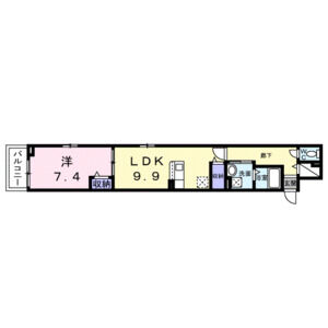 1LDK 間取り図
