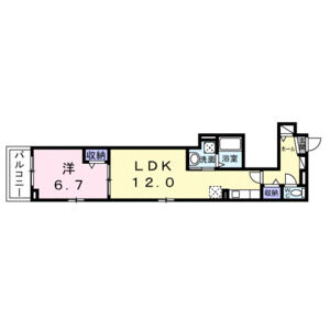 1LDK 間取り図
