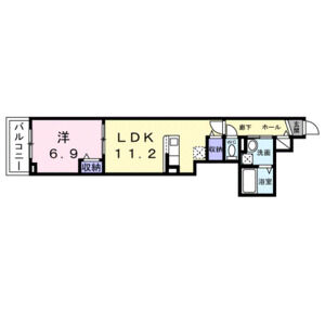 1LDK 間取り図