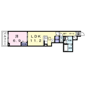 1LDK 間取り図