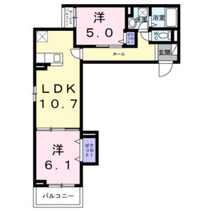 2LDK 間取り図