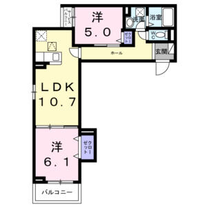 2LDK 間取り図