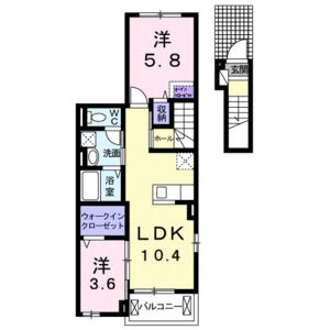 2LDK 間取り図