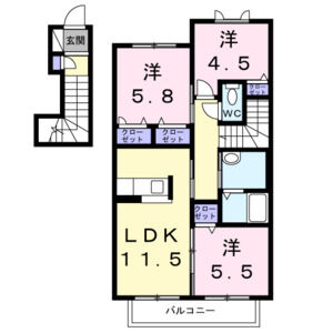 3LDK 間取り図