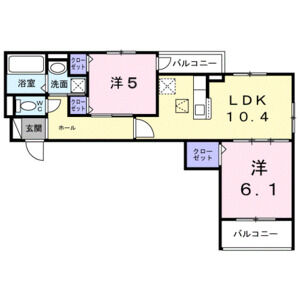 2LDK 間取り図