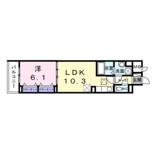 1LDK 間取り図