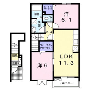 2LDK 間取り図