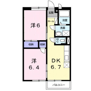 2DK 間取り図