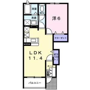 1LDK 間取り図