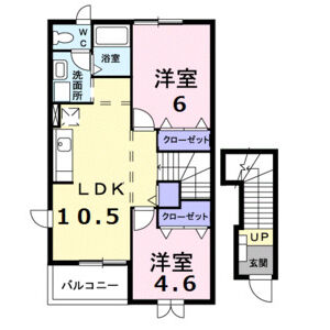 2LDK 間取り図