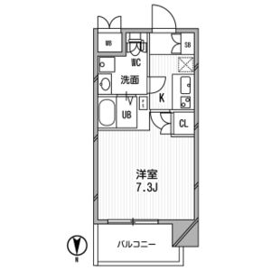 1K 間取り図