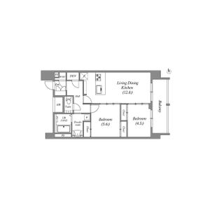 2LDK 間取り図