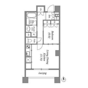 1LDK 間取り図