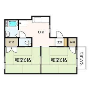 2DK 間取り図