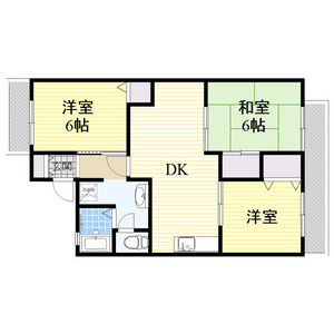 3DK 間取り図