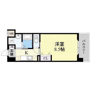 1K 間取り図