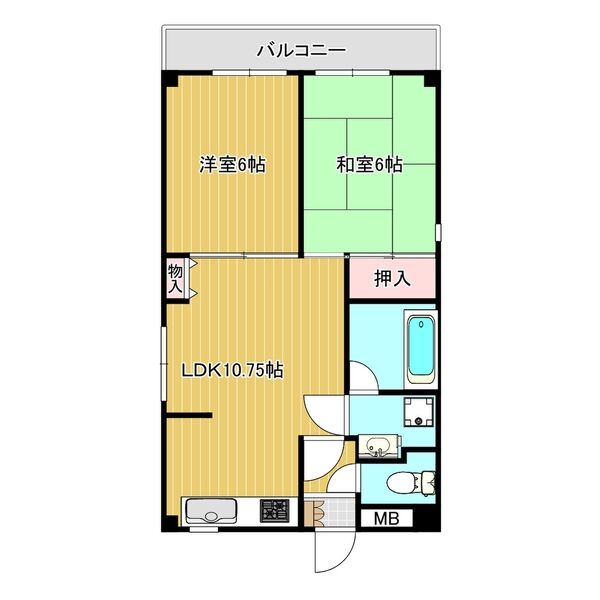 2LDK 間取り図