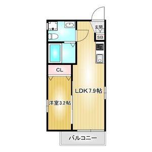 1LDK 間取り図