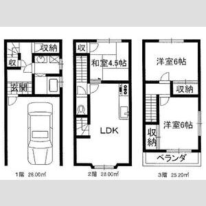 3LDK 間取り図