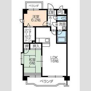 2LDK 間取り図