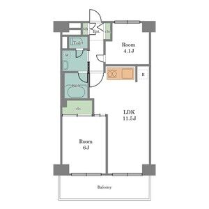 2LDK 間取り図