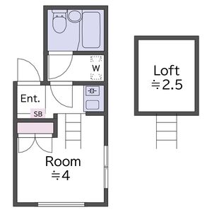 1K 間取り図